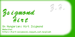 zsigmond hirt business card